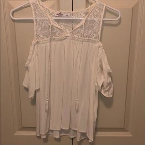 Hollister White Off The Shoulder Top